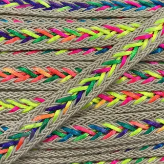 Polyester koord gevlochten NEON ecru