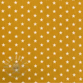 Katoenen stof Petit stars ochre