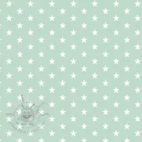 Katoenen stof Petit stars mint