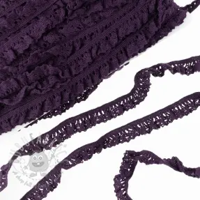 Katoenen kant elastisch violet
