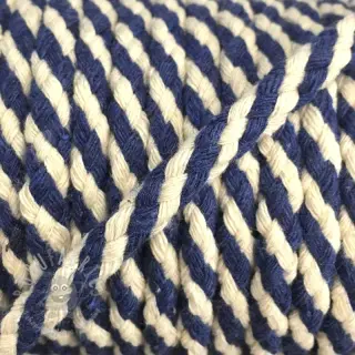 Katoenen koord 5 mm blue ecru