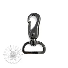 Metalen Karabijnhaak 25 mm anthracite