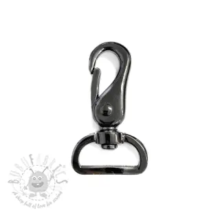 Metalen Karabijnhaak 25 mm anthracite