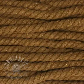 Katoenen koord getwijnd 12 mm bruin