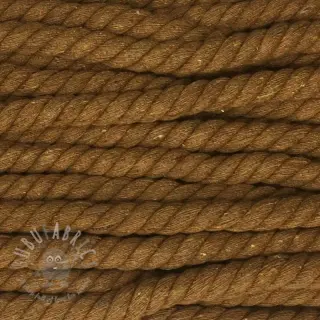 Katoenen koord getwijnd 12 mm bruin