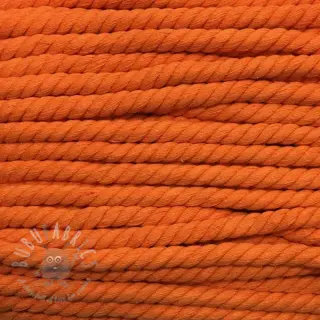 Katoenen koord getwijnd 12 mm oranje
