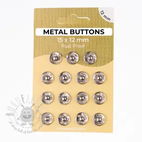 Drukknoop METAL 12 mm silver