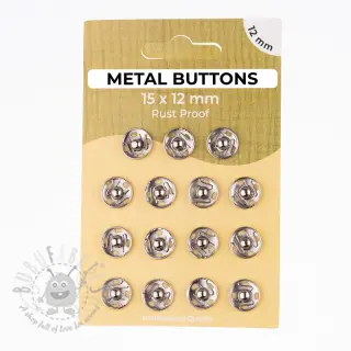 Drukknoop METAL 12 mm silver