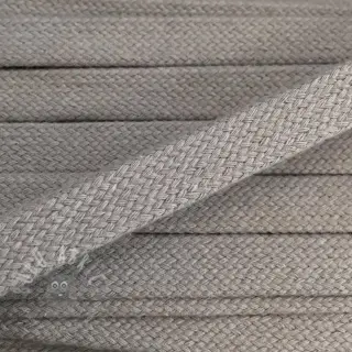 Katoenen koord plat 15 mm light grey