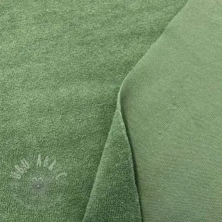 Elastische badstof old green