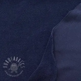 Elastische badstof navy