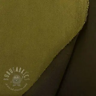 Suèdestof stretch army green