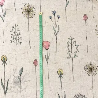 Decoratiestof Linenlook Soft flower field