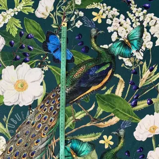 Decoratiestof premium Peacock butterfly chique digital print
