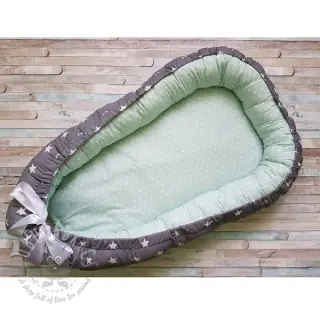 Katoenen stof Petit stars grey