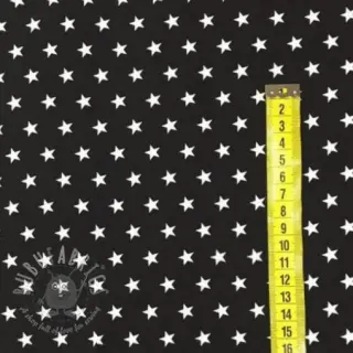 Katoenen stof Petit stars white/navy