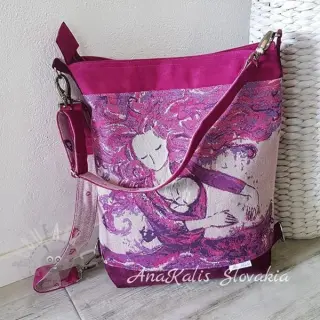 Kunstleer suède ALASKA fuchsia/amethyste