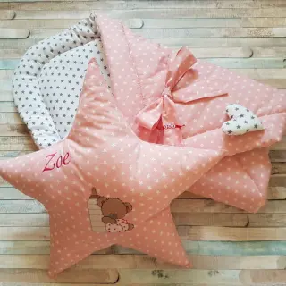 Bavlnená látka Petit stars mint