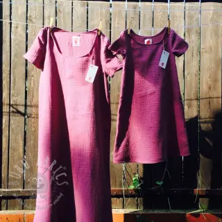 Dubbelgaas/mousseline purple ORGANIC