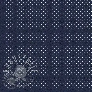 Katoenen stof Petit dots navy