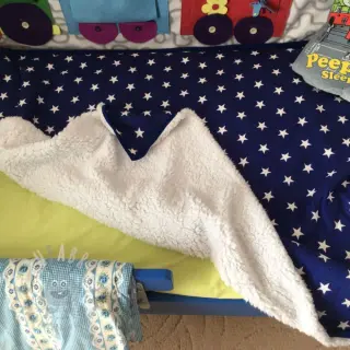 Katoenen stof Petit stars cobalt