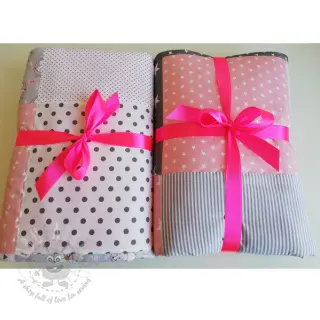 Katoenen stof Petit stars rose