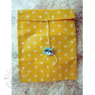 Katoenen stof Petit stars yellow