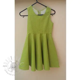 Katoenen stof Petit dots lime