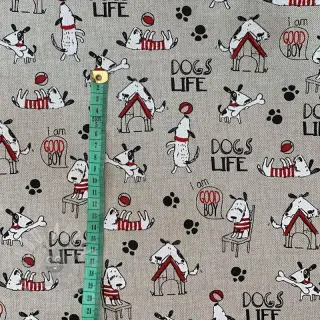 Decoratiestof Linenlook Dogs life