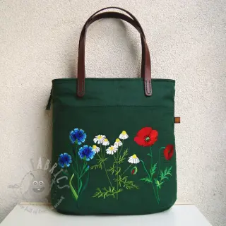 Voorgewassen linnen dark green