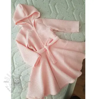 Katoen met wafelbinding light rose