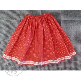 Katoenen stof Petit dots red