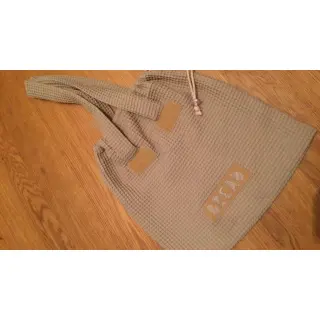 Bavlna s vaflovou väzbou light beige