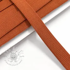 Plat elastiek 15 mm dark orange