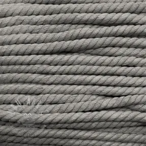 Katoenen koord getwijnd 12 mm grey