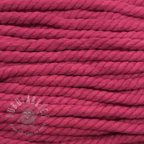Katoenen koord getwijnd 12 mm fuchsia