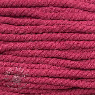 Katoenen koord getwijnd 12 mm fuchsia