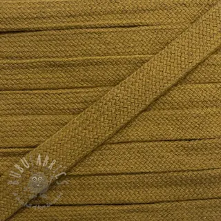Katoenen koord plat 13 mm golden brown