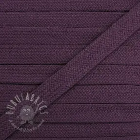 Katoenen koord plat 13 mm violet