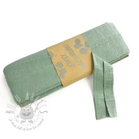 Omvouwelastiek viscose 3 m old green