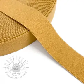 Glad elastiek 3 cm old yellow