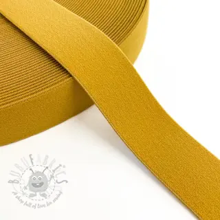 Glad elastiek 3 cm ochre
