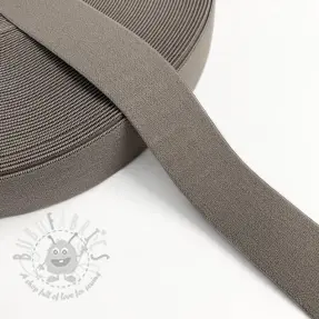 Glad elastiek 3 cm dark taupe