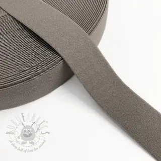 Glad elastiek 3 cm dark taupe