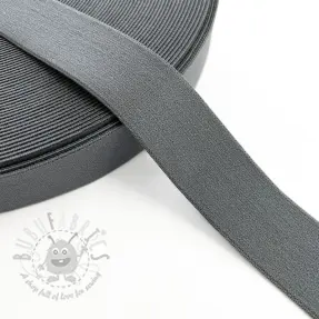Glad elastiek 3 cm dark grey
