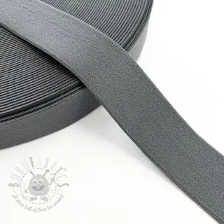 Glad elastiek 3 cm dark grey