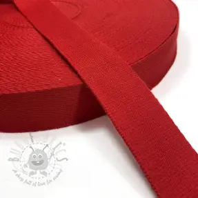 Tassenband katoen 4 cm red