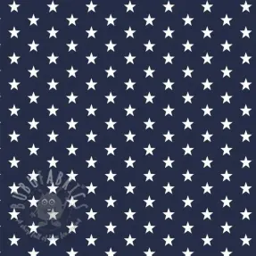 Katoenen stof Petit stars navy