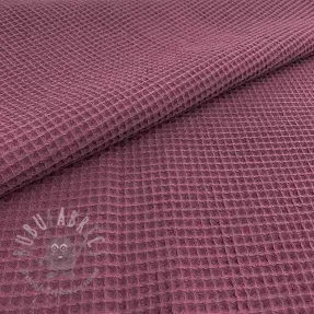 Katoen met wafelbinding purple