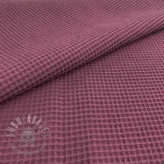 Katoen met wafelbinding purple